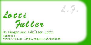 lotti fuller business card
